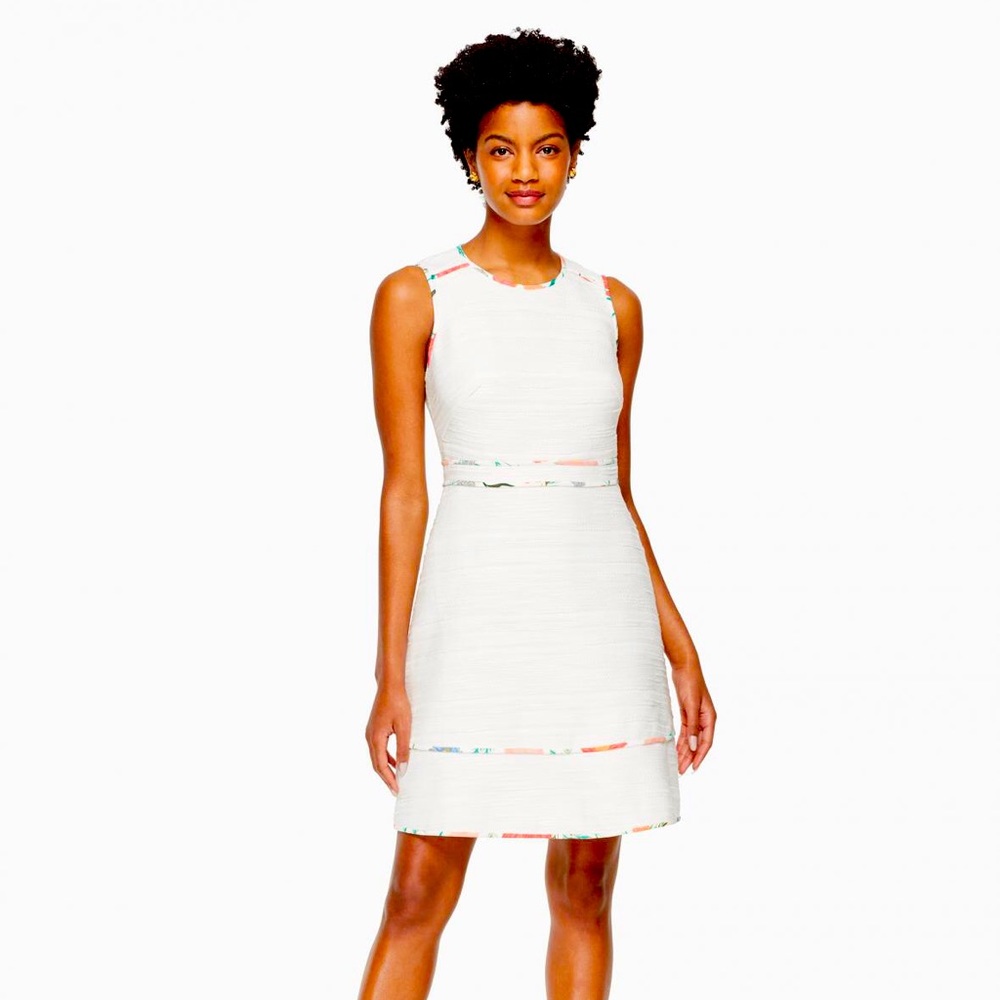 Kate Spade Blossom Trim Tweed Dress